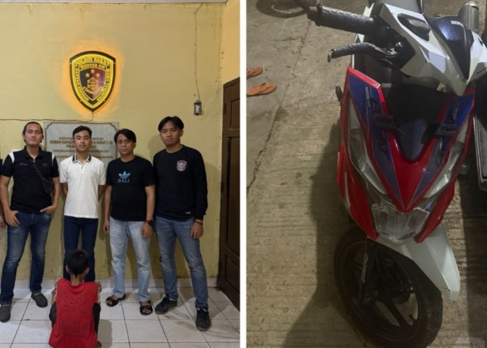 Curi Motor Honda Beat di Depan Rental PS, ABG 14 Tahun Ditangkap Polsek Prabumulih Barat