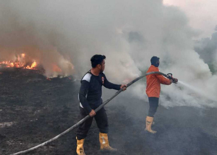 Dua Lokasi Karhutbunla di Serasan Jaya Berhasil Dipadamkan, BPBD Muba Imbau Warga Waspada