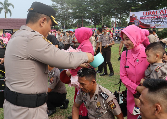 68 Personel Polres Prabumulih Terima Kenaikan Pangkat
