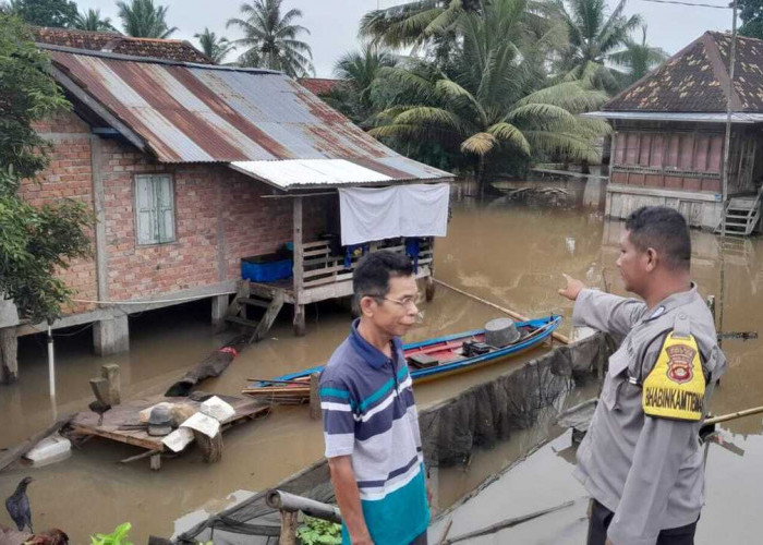 Sungai Ogan Meluap Puluhan Rumah di Lubuk Keliat Terendam Banjir