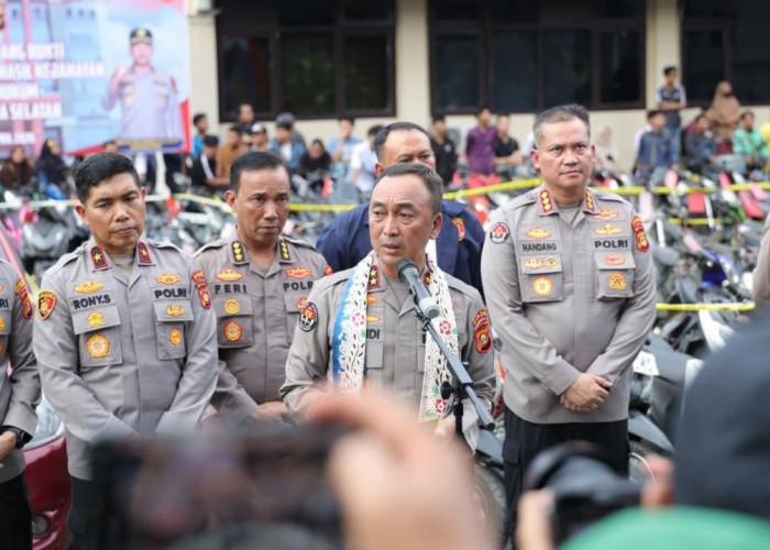 Kapolda Sumsel Pimpin Penyerahan 497 Unit Kendaraan Barang Bukti, Bukti Nyata Pemulihan Hak Korban Curanmor
