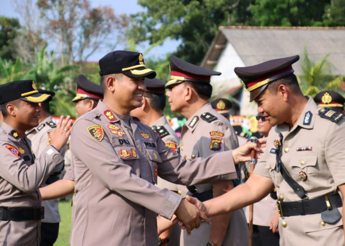 Wakapolres dan Sejumlah Jajaran Kasat serta Kapolsek di OKI Bergati