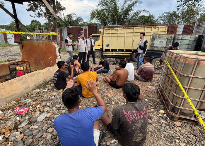 Polda Sumsel Bongkar Gudang BBM Ilegal di Musi Rawas, 12 Orang Ditangkap