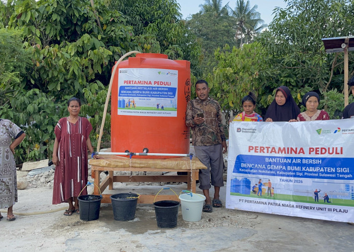 Tanggap Bencana Sigi, Kilang Plaju Salurkan 75 Ribu Liter Air Bersih untuk Korban Gempa