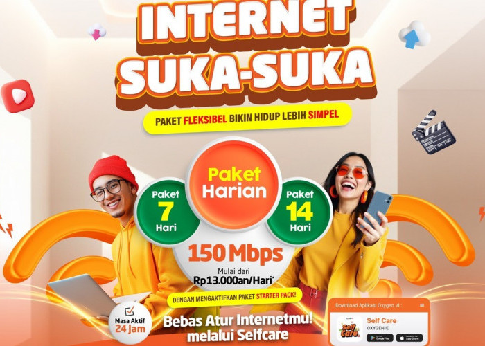 Oxygen.id Luncurkan Internet Suka-Suka,  Unlimited Mulai Rp13 Ribuan