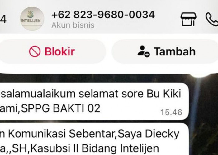 Waspada! Chat Catut Nama Pegawai Kejari Lubuklinggau Beredar, Masyarakat Diminta Jangan Mudah Percaya