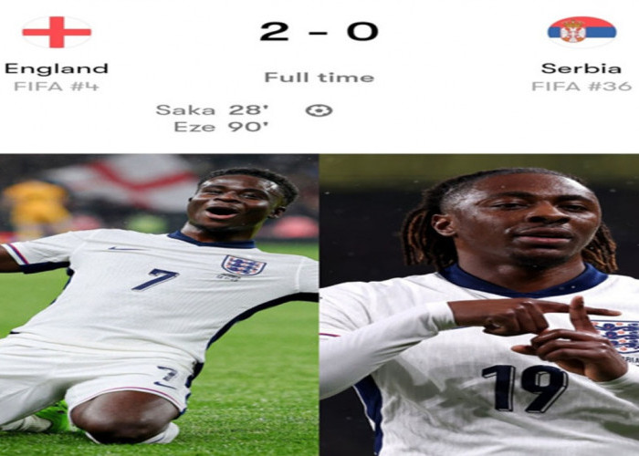 Hasil Kualifikasi Piala Dunia 2026: Inggris Kalahkan Serbia 2-0 di Wembley