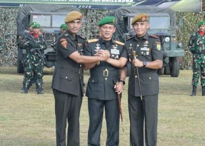 Tongkat komando Batalyon Artileri Medan (Yonarmed) 15/Cailendra resmi berganti