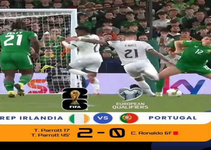 Hasil Kualifikasi Piala Dunia 2026: Irlandia 2-0 Portugal, Ronaldo Kartu Merah