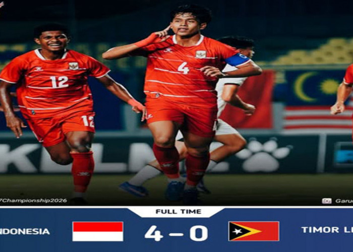Hasil Piala AFF U-17 2026: Timnas Indonesia U-17 Hajar Timor Leste 4-0. 