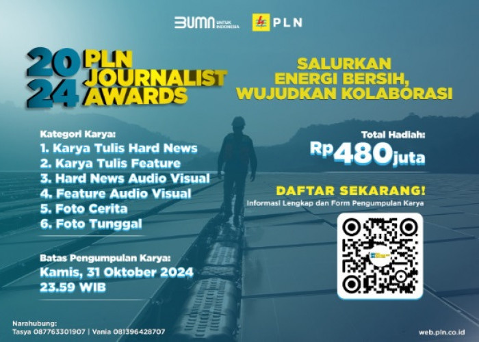 Pendaftaran PLN Journalist Award 2024 Tinggal Sebulan Lagi, Kirimkan Karya Jurnalistik Terbaikmu!