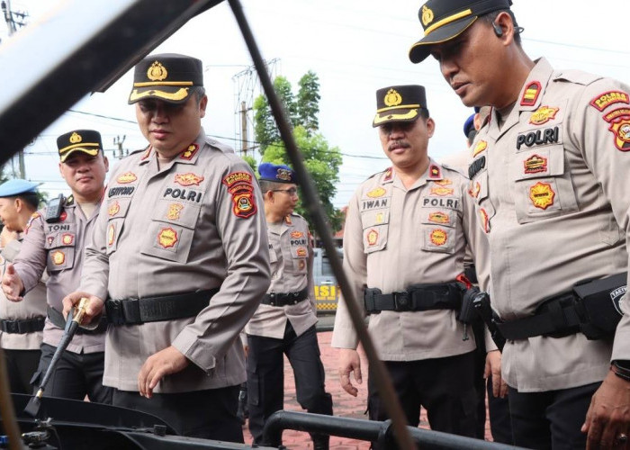 Kapolres Muba Cek Ranmor dan Peralatan Polres Muba, Ini Tujuannya..