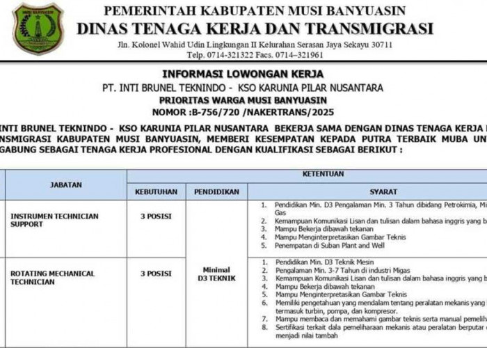 Pemkab Muba Buka Akses Tenaga Kerja Industri Migas Bagi Putra Daerah