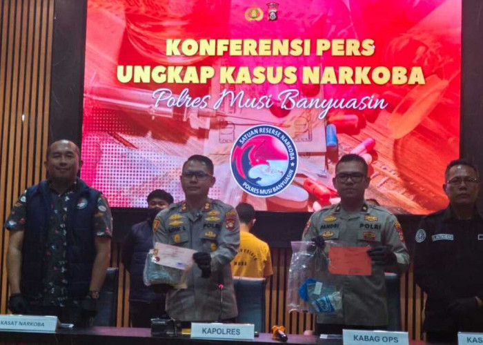 Polres Muba Ungkap Kasus Sabu 1,7 Kilogram di Sungai Keruh, Seorang Pria Diamankan