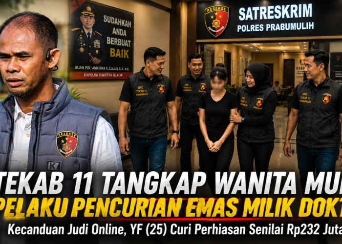 Kecanduan Judi Online, Wanita Muda di Prabumulih Nekat Curi Emas dan Logam Mulia Milik dokter Senilai Rp232 Ju