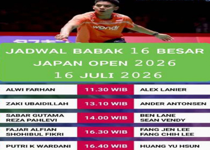Jadwal Wakil Indonesia di 16 Besar Japan Open 2026.