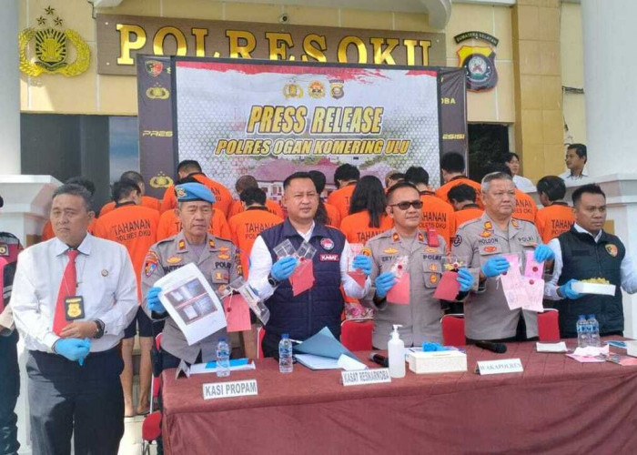 Polres OKU Pamerkan Belasan Pelaku Narkoba, Hasil Tangkapan Juni-Juli 2025