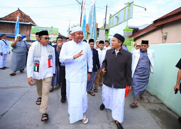 Seberangi Sungai Musi, Herman Deru Ikut Napak Tilas dari Masjid Lawang Kidul ke Masjid Kiai Marogan Kertapati