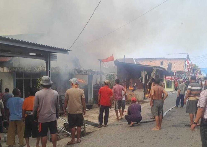 Enam Rumah Ludes Terbakar di Pemulutan, Polisi Amankan Terduga Pelaku Pembakaran