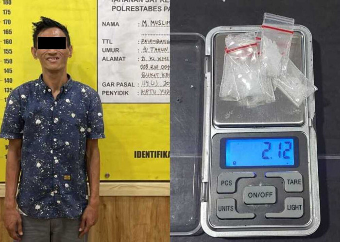 Polrestabes Palembang Bekuk Pengedar Sabu di Jalan Ki Kemas Umar 19 Ilir, Sabu Tergeletak di Lantai TKP