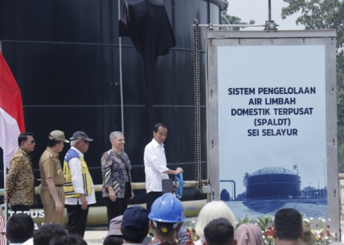 Presiden Jokowi Resmikan Sistem Pengelolaan Limbah Domestik di Palembang, Jadi Kota Pertama Punya SPALDT