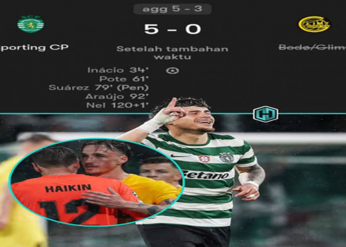 Hasil Liga Champions: Sporting CP Comeback 5-0 Singkirkan Bodø/Glimt.