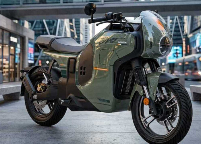 Honda E-VO 2026 Bikin Geger Motor Listrik, Cafe Racer Futuristik dengan Jarak Tempuh 170 Km.