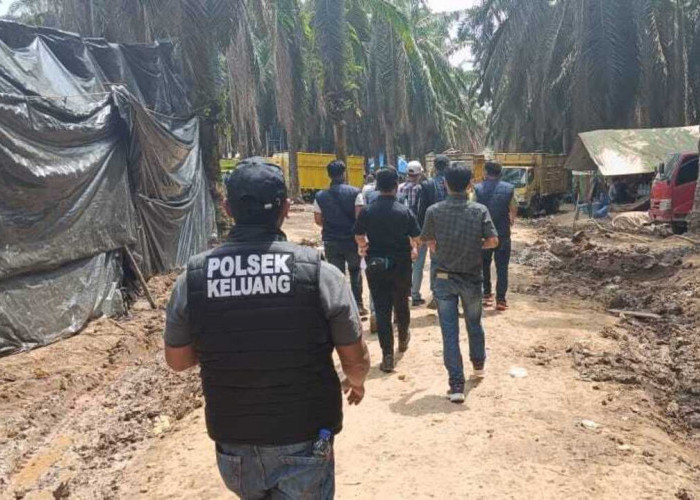 Tim Gabungan Lakukan Penyelidikan Kebakaran Lahan Aktivitas Ilegal Driling di PT Hindoli Keluang