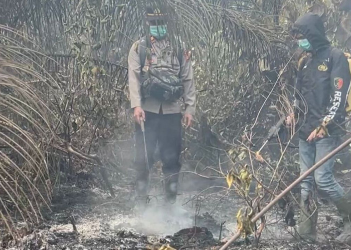 Hotspot Muncul di Sinar Tungkal Muba, Polisi dan Tim Gabungan Cek Lokasi Karhutlah