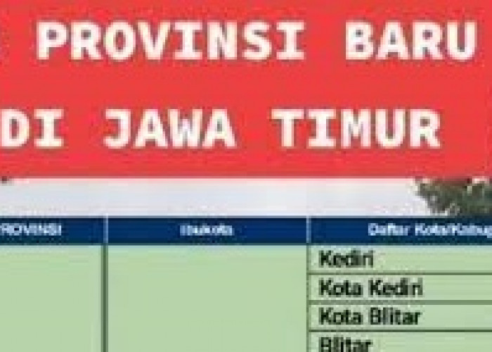 Wacana Bentuk 3 Provinsi Daerah Otonomi Baru Pemekaran Provinsi Jawa Timur, Madura Bakal Provinsi Sendiri...