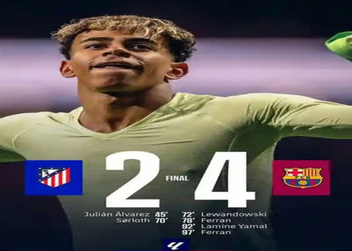 Barcelona Bangkit dari Ketertinggalan 0-2, Hajar Atletico 4-2! 