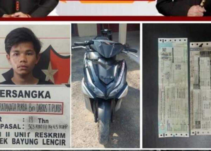 Curi Motor di Muba Warga Kota Jambi diamankan