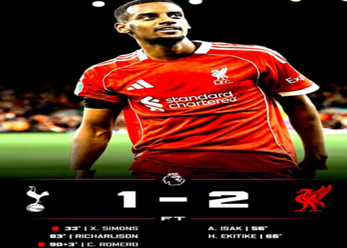 Hasil Liga Premier Inggris: Liverpool Menang Dramatis 2-1 di Markas Tottenham.