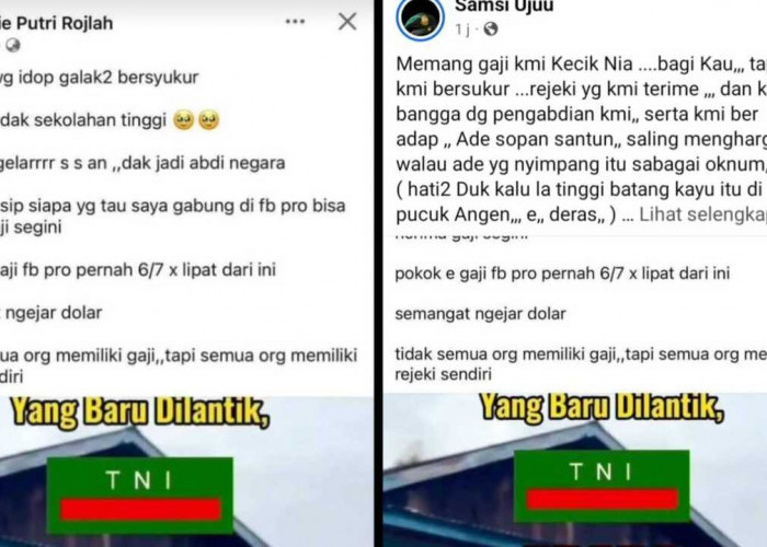 Viral Bandingkan Gaji TNI dan FB Pro, Akun Konten Kreator Ini Kena Rujak Netizen
