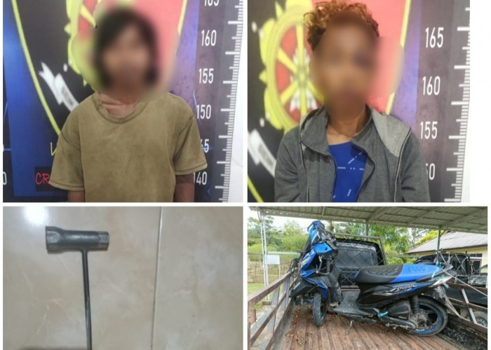 Bersembunyi Dalam Rawa, Dua Pelaku Pencuri Motor Ditangkap
