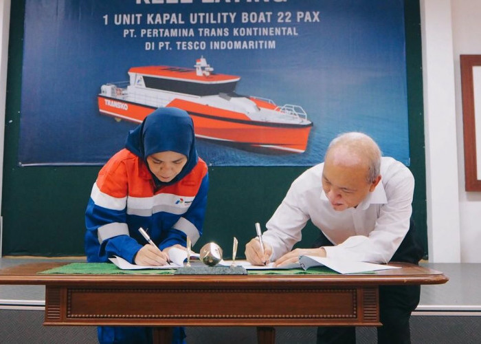 Pertamina Trans Kontinental Bersama Galangan Nasional Resmi Mulai Pembangunan Utility Boat 22 Pax