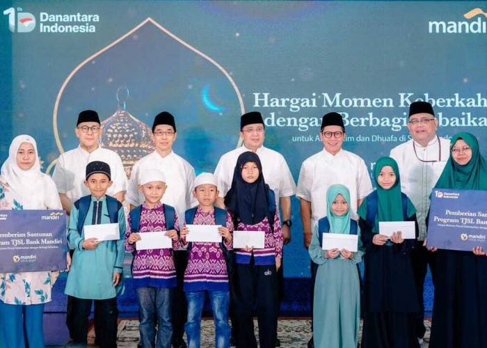 Berbagi Kebaikan dengan Masyarakat Palembang, Bank Mandiri Gelar Buka Puasa dan Berikan Santunan kepada Anak Y