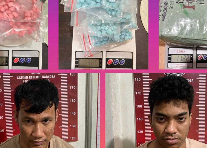 1,1 kg Sabu dan 1.510 butir Ekstasi Gagal Beredar di Muratara, Polisi Amankan 2 Tersangka Asal Riau