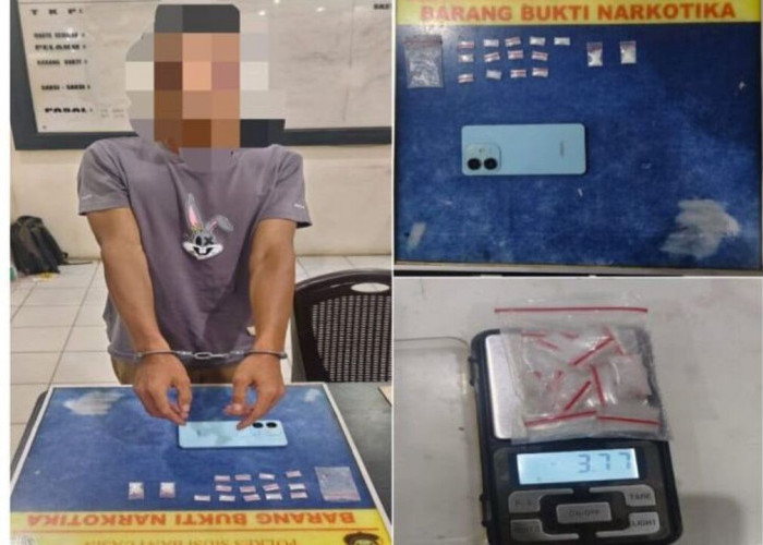 Polres Muba Tangkap Pengedar Sabu di Lawang Wetan, Belasan Paket Siap Edar Disita