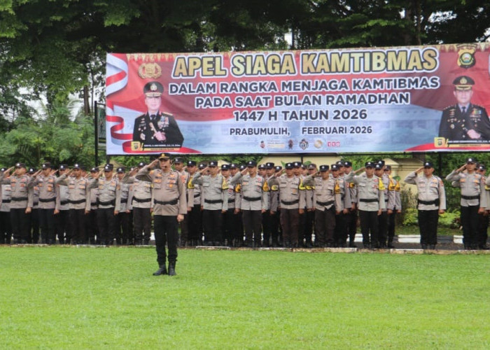 Perkuat Sinergi Lintas Sektoral Jaga Kondusivitas Kota, Polres Prabumulih Gelar Apel Siaga Kamtibmas Ramadhan