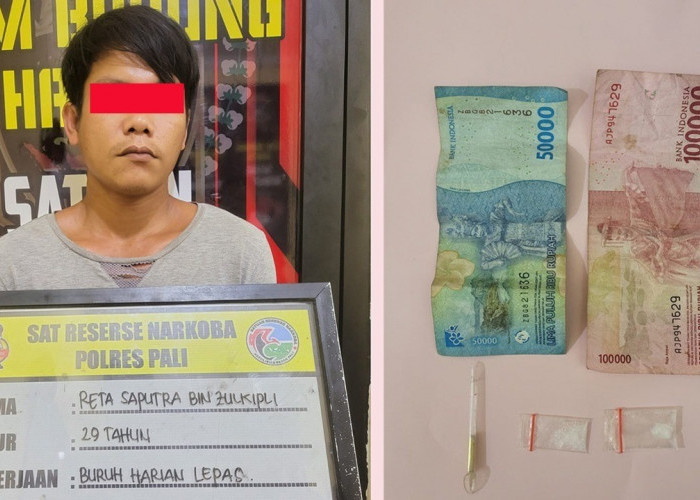 Pengecer Sabu Masuk Desa di PALI Dibekuk, Disita Barang Bukti Sabu 0,59 Gram