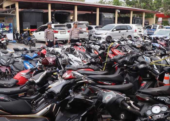 Razia Balap Liar dan 3C, Sat Lantas Polres OKU Timur Amankan 143 Motor