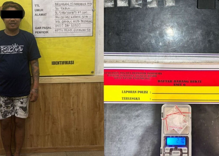 Simpan 10 Paket Sabu dalam Korek Api Besi, Pengedar di Gandus Palembang Dibekuk Unit VI