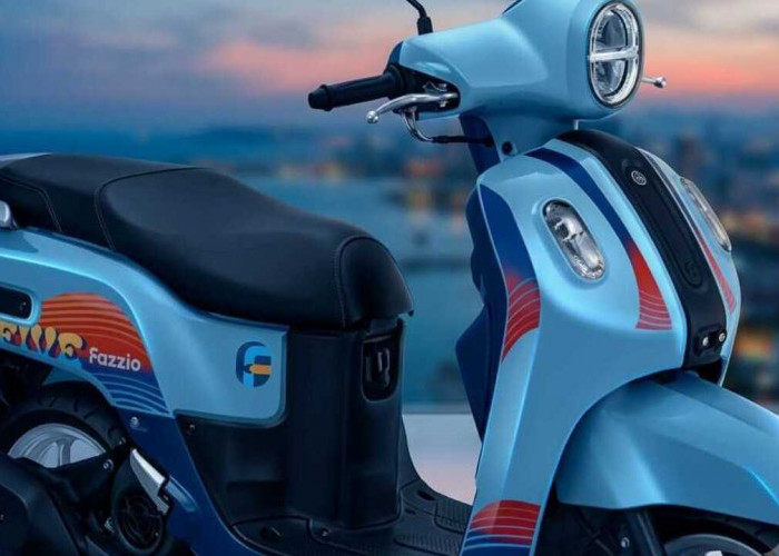 Yamaha Fazzio Sunset Blue: Skutik Neo-Retro Bergaya Retro Summer Siap Curi Perhatian Anak Skena. 
