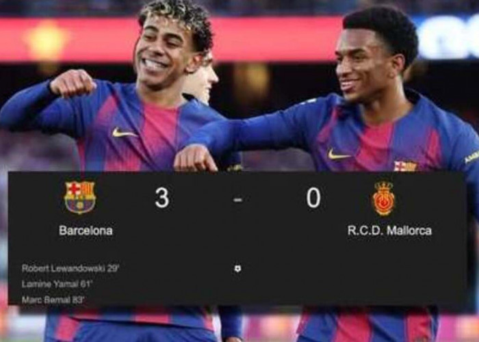 Hasil Barcelona vs Mallorca 3-0: Menang Telak atas Mallorca, Blaugrana Makin Kokoh di Puncak. 