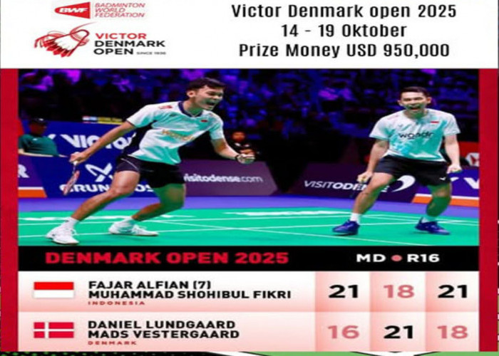 Hasil Denmark Open 2025: Jojo dan Fajar/Fikri Lolos ke Semifinal