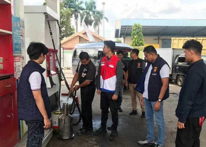 Polres OKU Cegah Penyalahgunaan BBM Bersubsidi di SPBU