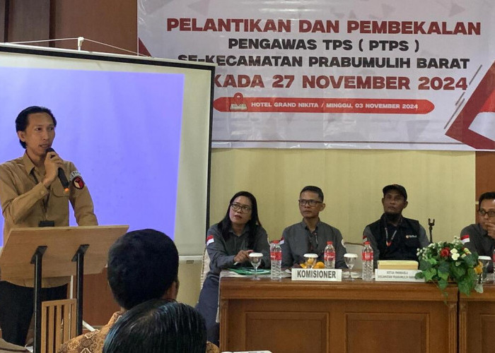 Bawaslu Prabumulih Lantik dan Gelar Bimtek PTPS di Tiga Kecamatan