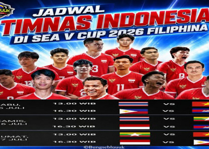 Jadwal Timnas Voli Indonesia vs Kamboja di SEA V Cup 2026.