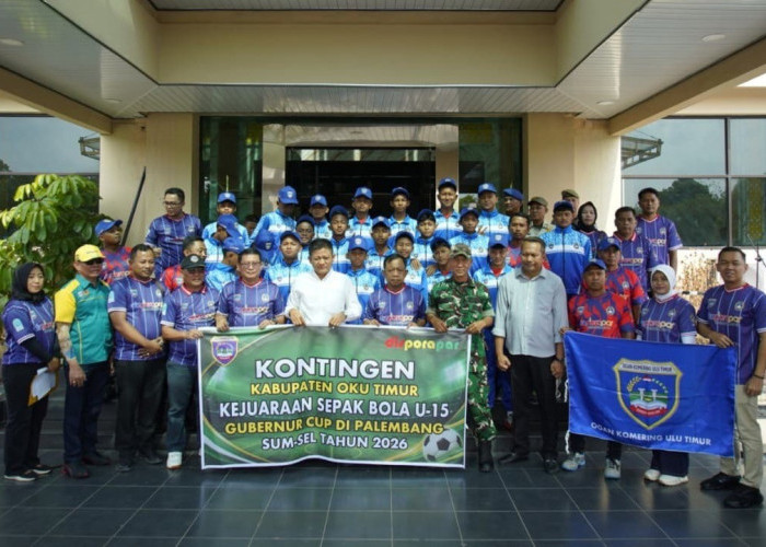 Siap Raih Prestasi, Bupati OKU Timur Berangkatkan Laskar Bakas Bani Ke Piala Gubernur Sumsel U-15  ‎